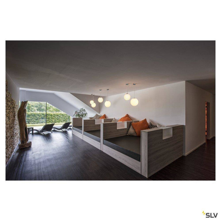 SLV lampa wisząca Rotoball 25 E27 biało/szara 165390