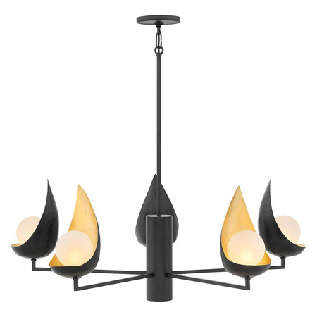 Quintiesse lampa wisząca Ren 6xG9 + GU10 czarno/złota QN-REN5