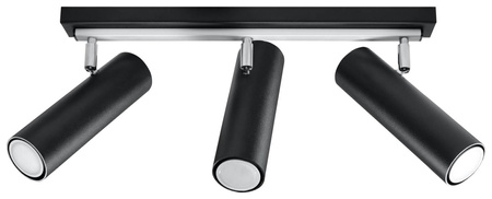 Sollux plafon (reflektorki) Direzione 3 GU10 czarny SL.0501