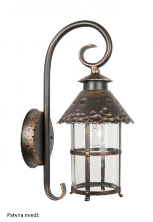 Su-ma kinkiet zewnętrzny Toledo E27 czarny/patyna IP23 K 3012/1/R