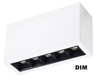 Mistic Lighting plafon techniczny LED Icon 5x(2W 230lm 4000K) 10W 1150lm 48° DIM (ściemnialny) czarno/biały MSTC-05411253
