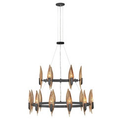 Quintiesse lampa wisząca Willow 18xE14 czarno/złota QN-WILLOW18-CBK