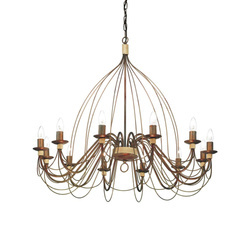 Ideal Lux lampa wisząca Corte 12xE14 rdzawa 097671