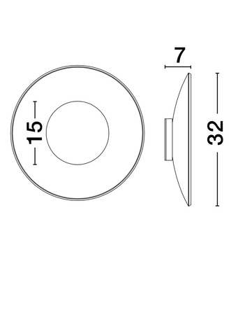 Luces Exclusivas kinkiet LED Huanuco Ø 32 cm 17W 248lm 3000K IP20 szaro/brązowy LE44841
