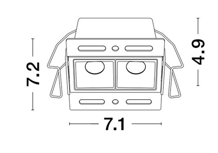 Luces Exclusivas oprawa sufitowa wpuszczana LED Betarro 5W 331lm 3000K IP20 biała LE65124