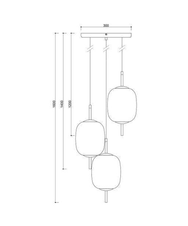Ummo lampa wisząca Epli Mini 3P 3xG9 biało/czarna EM0322P3