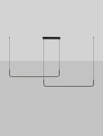 Luces Exclusivas lampa wisząca LED Piura ściemnialna 42W 1849lm 3200K IP20 czarna LE44816