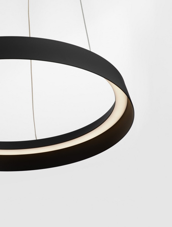 Luces Exclusivas lampa wisząca LED Batallas ściemnialna Ø 45 cm 38W 2564lm 2700-3000K IP20 czarna LE44786