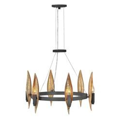 Quintiesse lampa wisząca Willow 6xE14 czarno/złota QN-WILLOW6-CBK