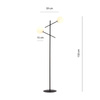 Emibig lampa stojąca Linear LP2 2xE14 czarno/biała 150cm 1169/LP2