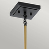 Quintiesse lampa wisząca Kitner E27 czarno/mosiężna QN-KITNER-P-NBR