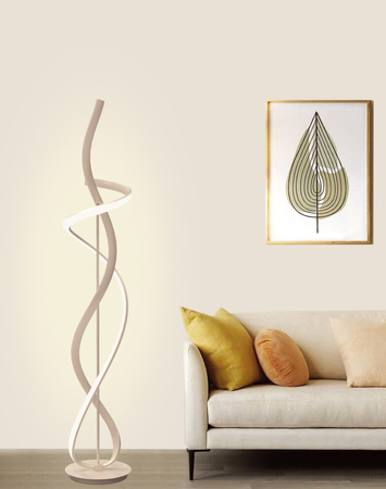 Aviano Lighting lampa podłogowa LED Bandol ściemnialna 40W 4000lm 3000K wys. 143 cm piaskowa 3064-113