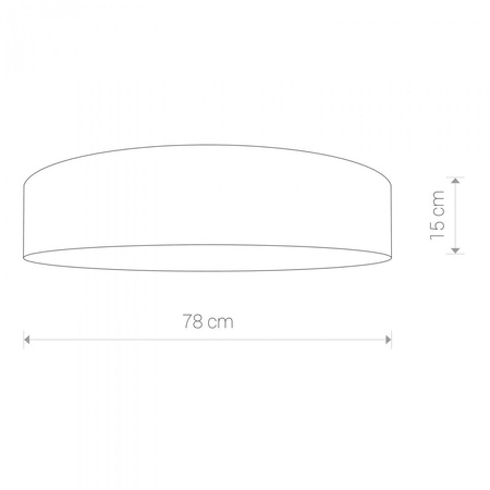 Nowodvorski plafon Turda 7xE27 szary Ø78 8960