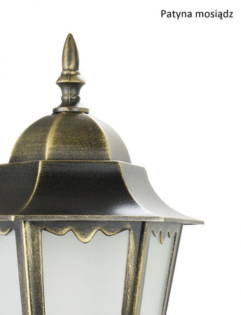 Su-ma lampa stojąca zewnętrzna Retro Classic II E27 czarna/patyna 165cm IP43 K 5002/1/H