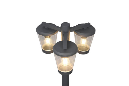 Trio lampa stojąca zewnętrzna Cavado 3xE27 antracytowa 220cm IP44 411060342