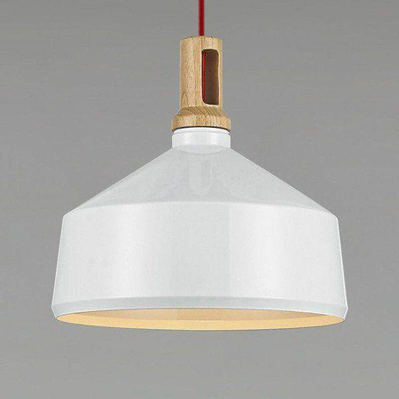 Step Into Design lampa wisząca Nordic Woody E27 biała/drewno ST-5097A
