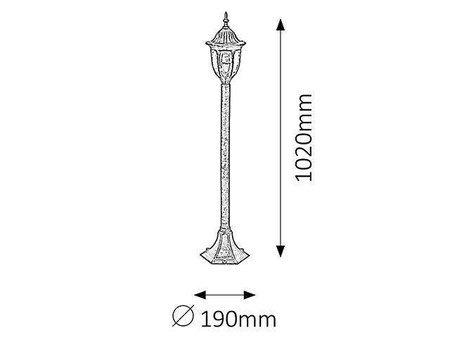 Rabalux lampa stojąca zewnętrzna Milano E27 złota 102cm IP43 8375