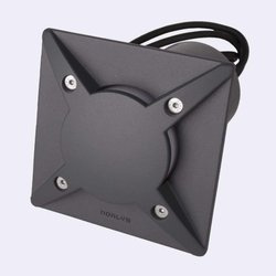 Norlys oczko chodnikowe kwadrat Rena Cover GU10 (załączono 5,5W 375lm 3000K) czarne IP68 1633BL