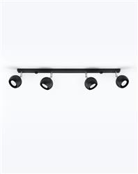 Sollux plafon (reflektorki) Oculare 4L4xGU10 czarny SL.0447