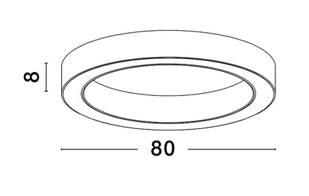 Luces Exclusivas plafon LED Claro 60W 1900lm 3000/4000K biały Ø80cm LE42687