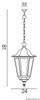 Su-ma lampa wisząca zewnętrzna Retro Classic E27 czarna/patyna IP43 K 1018/1/D