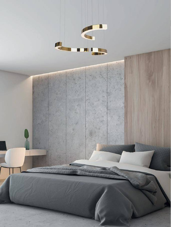 Maxlight lampa wisząca LED Lotus 40W 4000lm 3000K złota P0394D Linia Maxlight Select