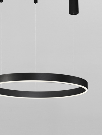 Luces Exclusivas lampa wisząca LED Jaca CCT ściemnialna z pilotem Ø 60 cm 40W 2943lm 2700-6000K IP20 czarna LE43500