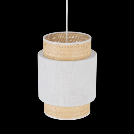 TK Lighting lampa wisząca Boho E27 biało/naturalna 5652