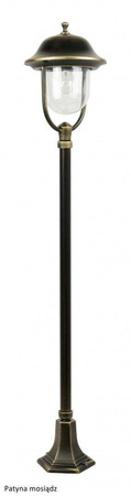 Su-ma lampa stojąca zewnętrzna Prince E27 czarna/patyna 167cm IP43 K 5002/1/O