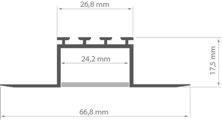 Kluś Design profil do taśmy LED Kozus surowy 2m B7823NA_2