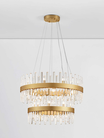 Luces Exclusivas lampa wisząca LED Cholula Ø 75 cm G9 32x5W IP20 złota LE44722