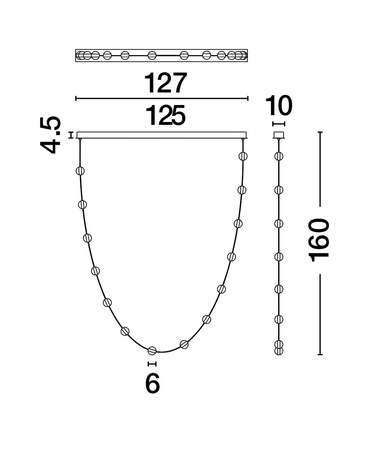 Luces Exclusivas lampa wisząca LED Cutervo ściemnialna 46W 3661lm 3000K IP20 czarno/złota LE44603