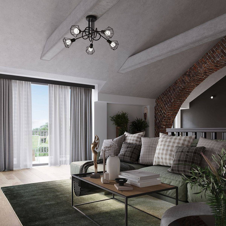 Sollux plafon (reflektorki) Artemis 2xE14 czarny SL.1106