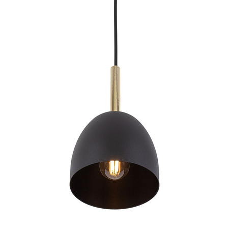 TK Lighting lampa wisząca Nord E27 czarno/drewniana 4870