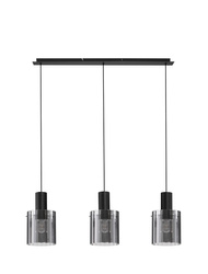 Luces Exclusivas lampa wisząca LED Oran E27 3x12W IP20 czarna LE44245