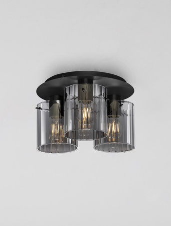 Luces Exclusivas lampa sufitowa LED Oran E27 3x12W IP20 czarna LE44246