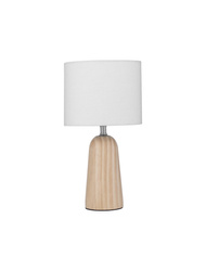 Luces Exclusivas lampa stołowa LED Muzquiz E27 1x12W IP20 wys. 30 cm biało/drewniana LE44297