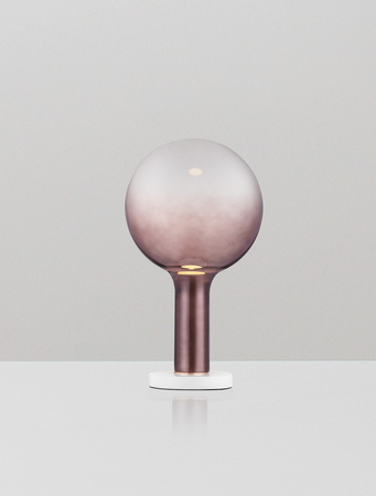 Luces Exclusivas lampa stołowa LED Javier ściemnialna Ø 20 cm 3W 341lm 3000K IP20 wys. 36 cm biało/brązowa LE44482