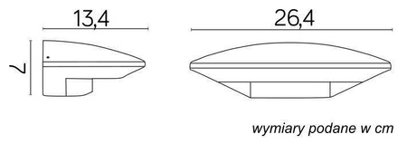 Su-ma kinkiet zewnętrzny LED UFO 7W 395lm 4100K srebrny IP54 1880S