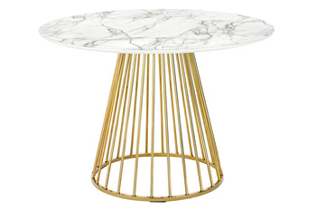 King Home Stół GLAM MARBLE 110 - MDF, złota podstawa KH1201100128