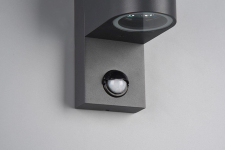 Trio kinkiet zewnętrzny z czujnikiem ruchu Roya 2xGU10 antracytowy IP44 214260242