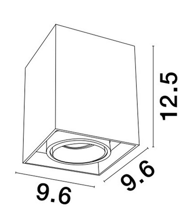 Luces Exclusivas lampa sufitowa LED Chivacoa GU10 1x10W IP20 czarna LE61640