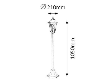 Rabalux lampa stojąca zewnętrzna Velence E27 biała 105cm IP43 8209