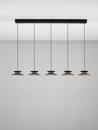 Luces Exclusivas lampa wisząca LED Guanay ściemnialna 24W 771lm 3000K IP20 czarno/złota LE44744