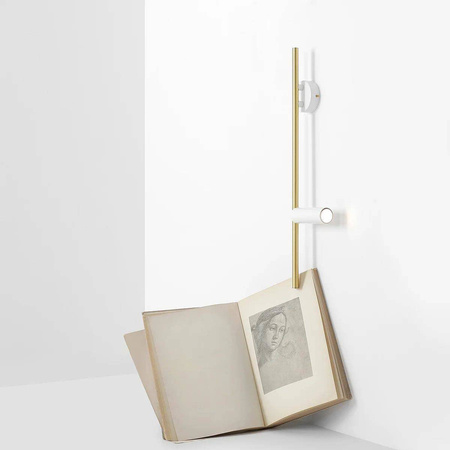 Aldex kinkiet (lewy) Trevo 2 2xGU10 biało/mosiężny 1097D40