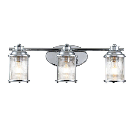 Quintiesse kinkiet łazienkowy Ashland Bay 3xE27 chrom IP44 QN-ASHLANDBAY3-PC-BATH