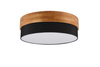 Trio plafon Seasons 3xE27 czarny/drewno 611500302