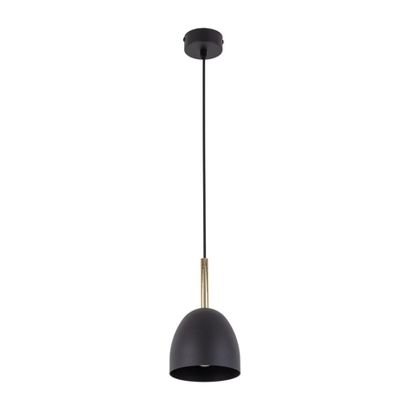 TK Lighting lampa wisząca Nord E27 czarno/drewniana 4870
