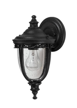 Elstead kinkiet zewnętrzny English Bridle E27 czarny IP44 FE-EB2-S-BLK