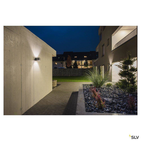 SLV kinkiet zewnętrzny Square Turn G9 szary IP44 1000335